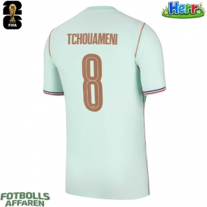Frankrike Aurelien Tchouameni #8 Bortatröja VM 2026 Kortärmad